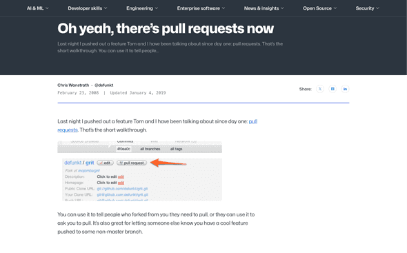 Lançamento da funcionalidade de Pull Request