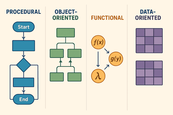 Os (possíveis) paradigmas mais adotados no mercado. Fonte: Gerado por IA.