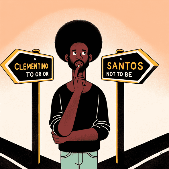 Imagem representando a dúvida em usar o Clementino ou Santos como assinatura